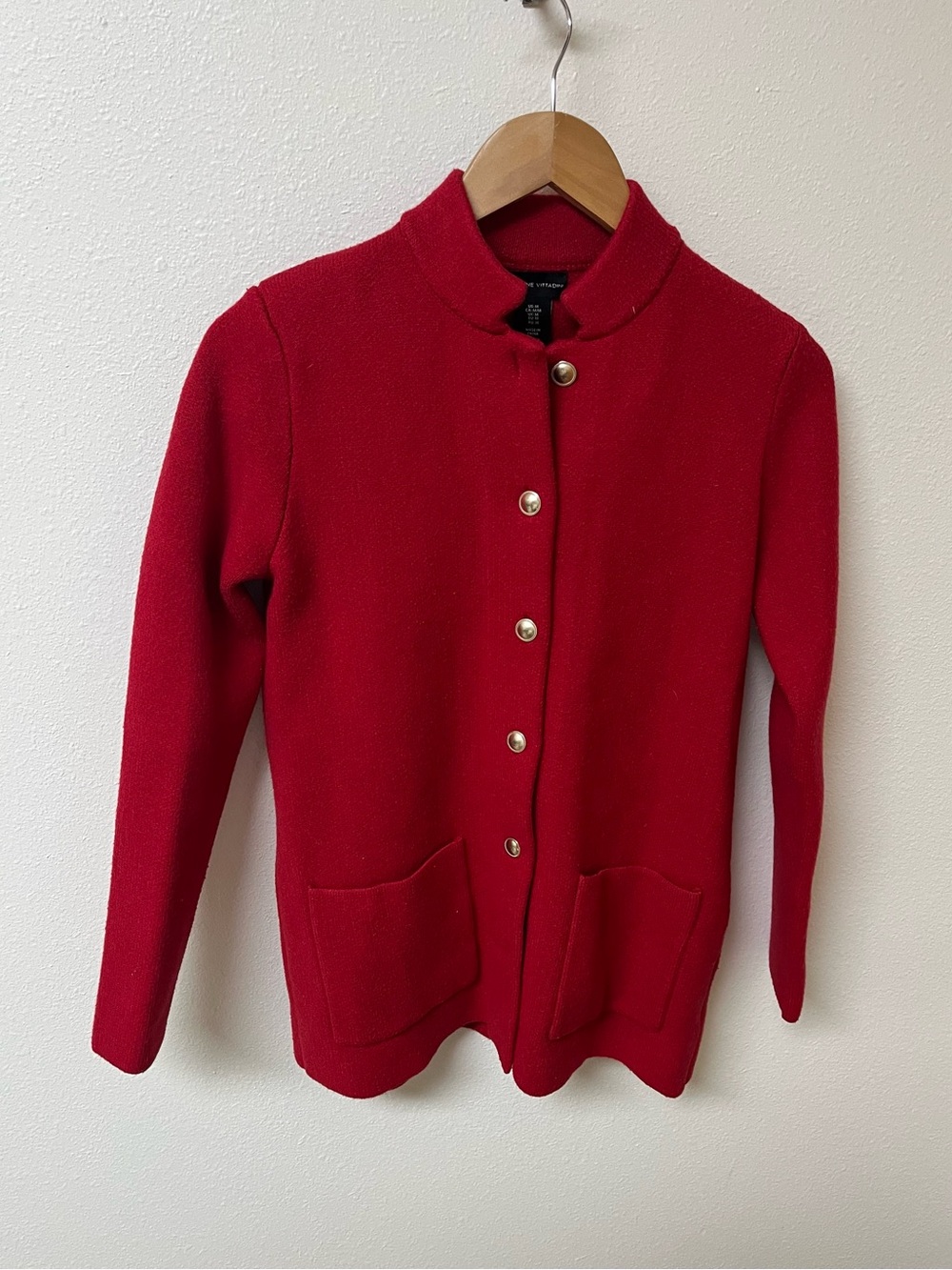 Adrienne Vittadini Red button-Front Knit sweater women’s size M